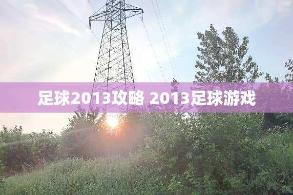 **2013攻略 2013**游戏 **2013攻略 2013**游戏