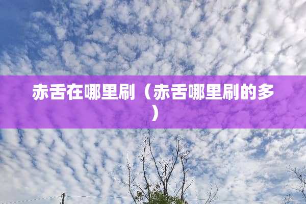 赤舌在哪里刷（赤舌哪里刷的多）