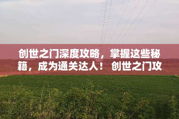 创世之门深度攻略，掌握这些秘籍，成为通关达人！ 创世之门攻略