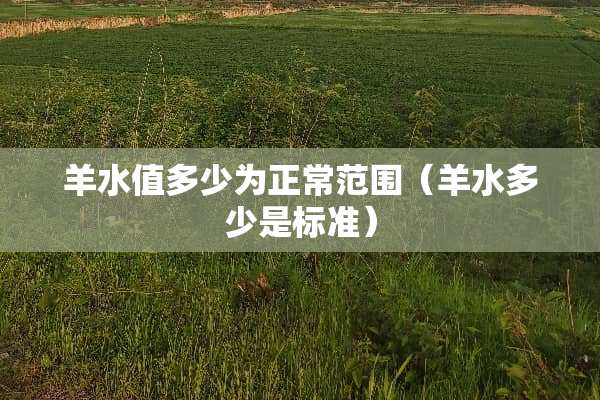 羊水值多少为正常范围(羊水多少是标准) 羊水值多少为正常范围(羊水多少是标准)