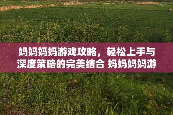 妈妈妈妈游戏攻略,轻松上手与深度策略的完美结合 妈妈妈妈游戏攻略 妈妈妈妈游戏攻略,轻松上手与深度策略的完美结合 妈妈妈妈游戏攻略