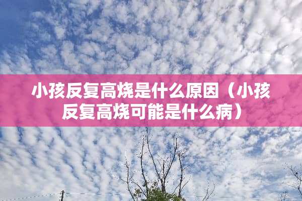 小孩反复高烧是什么原因(小孩反复高烧可能是什么病) 小孩反复高烧是什么原因(小孩反复高烧可能是什么病)
