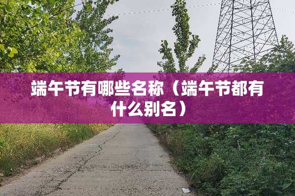 端午节有哪些名称（端午节都有什么别名）