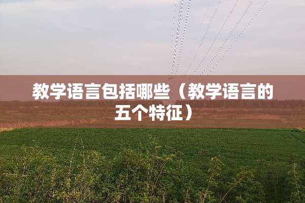 教学语言包括哪些(教学语言的五个特征) 教学语言包括哪些(教学语言的五个特征)