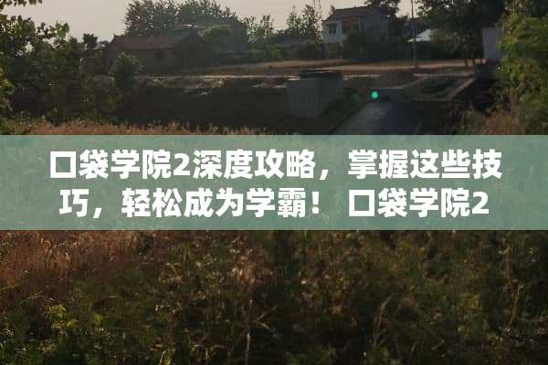口袋学院2深度攻略,掌握这些技巧,轻松成为学霸! 口袋学院2攻略 口袋学院2深度攻略,掌握这些技巧,轻松成为学霸! 口袋学院2攻略