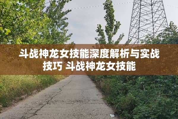 斗战神龙女技能深度解析与实战技巧 斗战神龙女技能