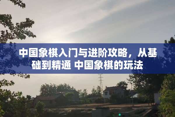 中国象棋入门与进阶攻略，从基础到精通 中国象棋的玩法