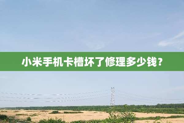 小米手机卡槽坏了修理多少钱？