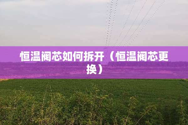 恒温阀芯如何拆开（恒温阀芯更换）