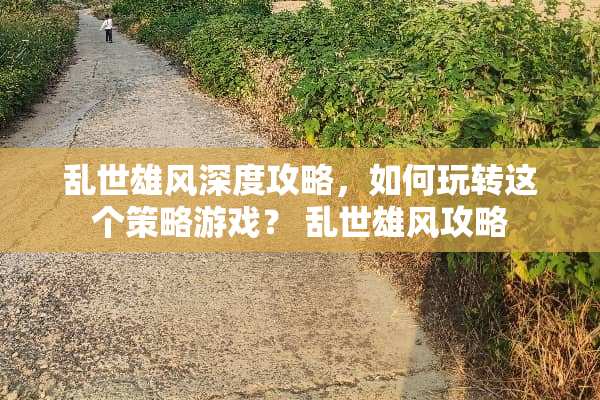 乱世雄风深度攻略,如何玩转这个策略游戏? 乱世雄风攻略 乱世雄风深度攻略,如何玩转这个策略游戏? 乱世雄风攻略