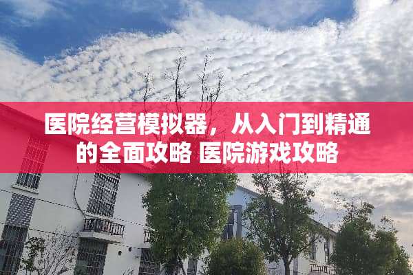 医院经营模拟器，从入门到精通的全面攻略 医院游戏攻略