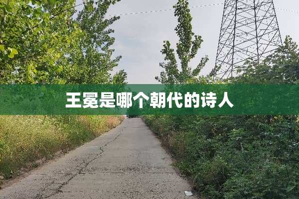 王冕是哪个朝代的诗人