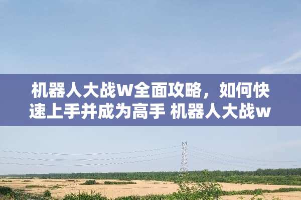 机器**战W全面攻略，如何快速上手并成为高手 机器**战w攻略