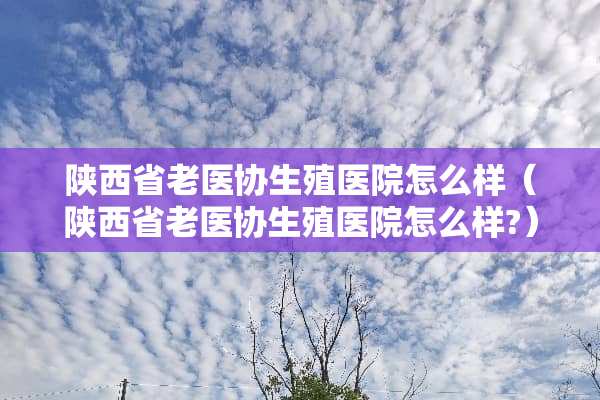陕西省老医协生殖医院怎么样（陕西省老医协生殖医院怎么样?）