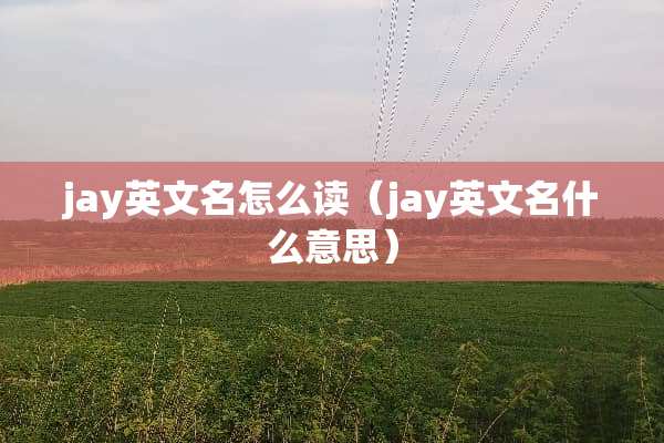 jay英文名怎么读(jay英文名什么意思) jay英文名怎么读(jay英文名什么意思)