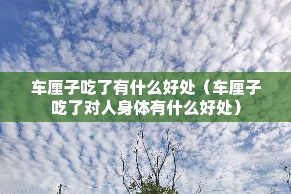 车厘子吃了有什么好处(车厘子吃了对人身体有什么好处) 车厘子吃了有什么好处(车厘子吃了对人身体有什么好处)