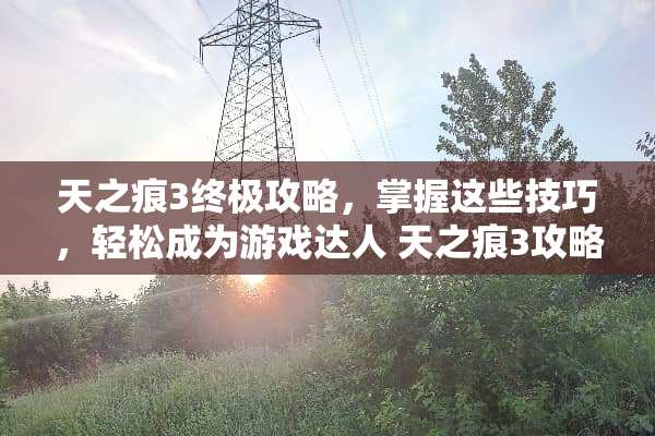 天之痕3终极攻略,掌握这些技巧,轻松成为游戏达人 天之痕3攻略 天之痕3终极攻略,掌握这些技巧,轻松成为游戏达人 天之痕3攻略
