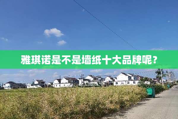 雅琪诺是不是墙纸十大品牌呢？