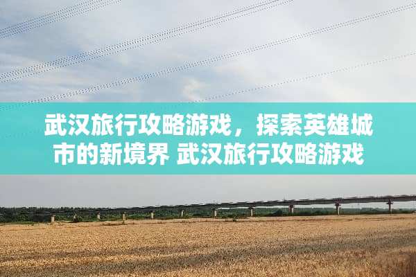 武汉旅行攻略游戏，探索英雄城市的新境界 武汉旅行攻略游戏