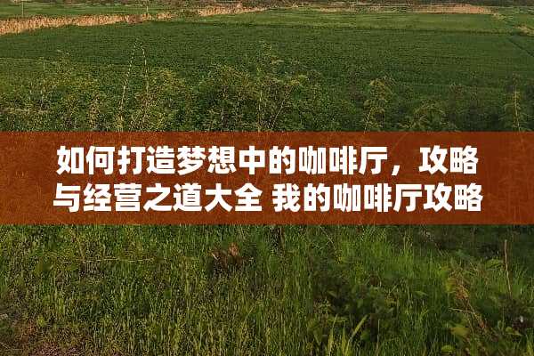 如何打造梦想中的咖啡厅,攻略与经营之道大全 我的咖啡厅攻略 如何打造梦想中的咖啡厅,攻略与经营之道大全 我的咖啡厅攻略