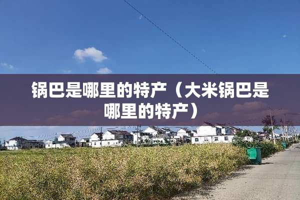 锅巴是哪里的特产（大米锅巴是哪里的特产）