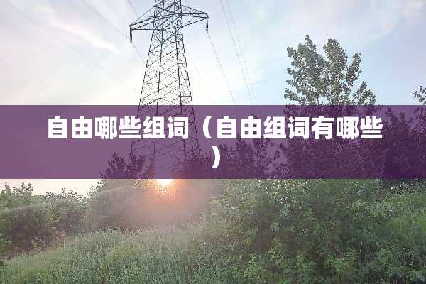 自由哪些组词(自由组词有哪些) 自由哪些组词(自由组词有哪些)