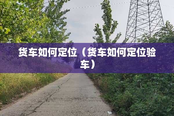 货车如何定位（货车如何定位验车）