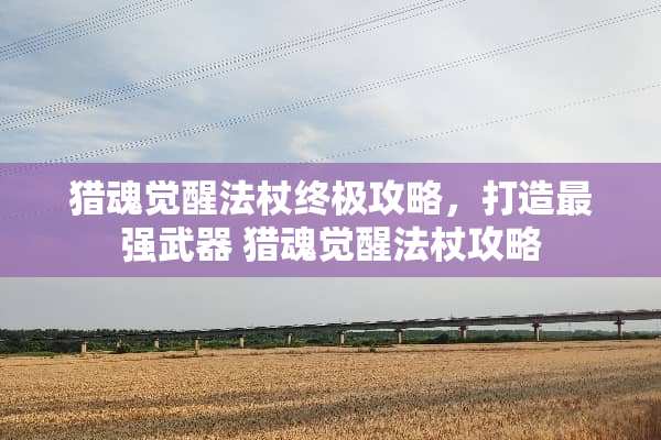 猎魂觉醒法杖终极攻略，打造最强** 猎魂觉醒法杖攻略