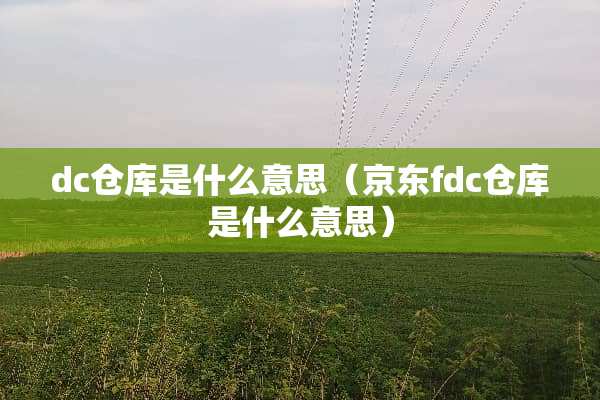 dc仓库是什么意思(京东fdc仓库是什么意思) dc仓库是什么意思(京东fdc仓库是什么意思)
