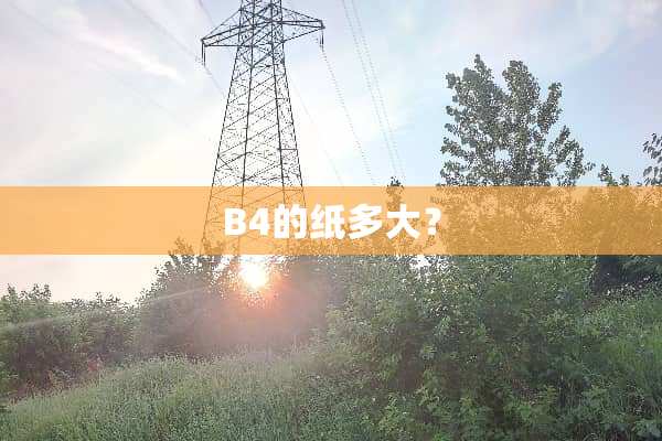 B4的纸多大？
