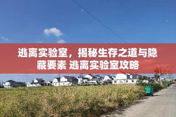 逃离实验室，揭秘生存之道与隐藏要素 逃离实验室攻略