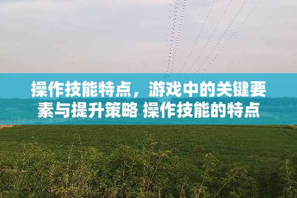 操作技能特点,游戏中的关键要素与提升策略 操作技能的特点 操作技能特点,游戏中的关键要素与提升策略 操作技能的特点