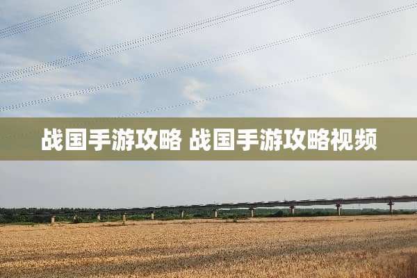 战国手游攻略 战国手游攻略视频 战国手游攻略 战国手游攻略视频
