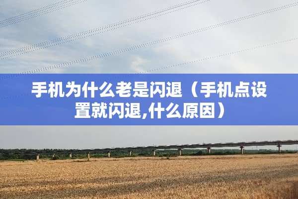 手机为什么老是闪退（手机点设置就闪退,什么原因）