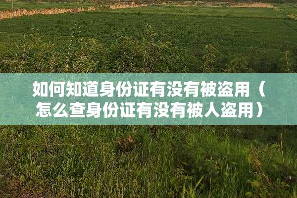 如何知道***有没有被盗用(怎么查***有没有被人盗用) 如何知道***有没有被盗用(怎么查***有没有被人盗用)