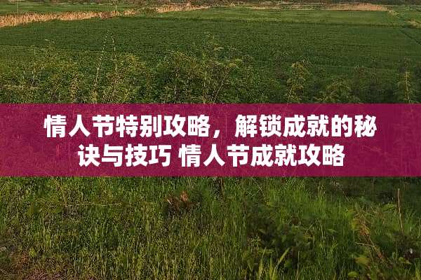 **节特别攻略,解锁成就的秘诀与技巧**节成就攻略 **节特别攻略,解锁成就的秘诀与技巧**节成就攻略