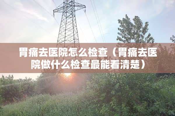 胃痛去医院怎么检查（胃痛去医院做什么检查最能看清楚）