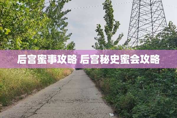 后宫蜜事攻略 后宫秘史蜜会攻略 后宫蜜事攻略 后宫秘史蜜会攻略