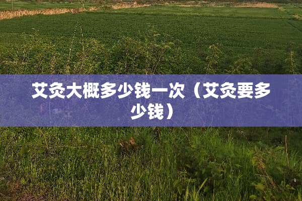 艾灸大概多少钱一次（艾灸要多少钱）