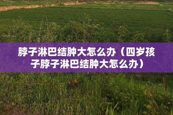 脖子淋巴结肿大怎么办(四岁孩子脖子淋巴结肿大怎么办) 脖子淋巴结肿大怎么办(四岁孩子脖子淋巴结肿大怎么办)