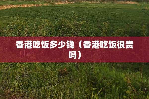 香港吃饭多少钱(香港吃饭很贵吗) 香港吃饭多少钱(香港吃饭很贵吗)