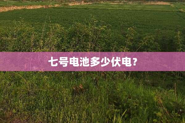 七号电池多少伏电？