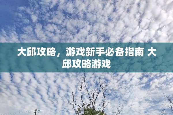 大邱攻略,游戏新手必备指南 大邱攻略游戏 大邱攻略,游戏新手必备指南 大邱攻略游戏