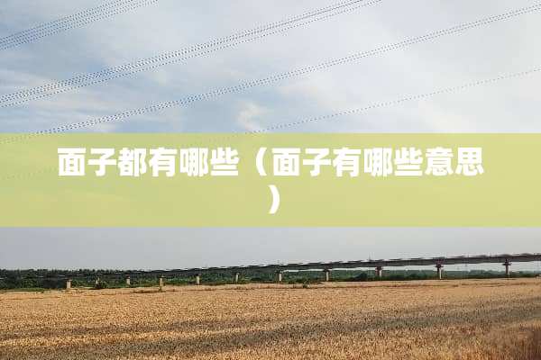 面子都有哪些(面子有哪些意思) 面子都有哪些(面子有哪些意思)