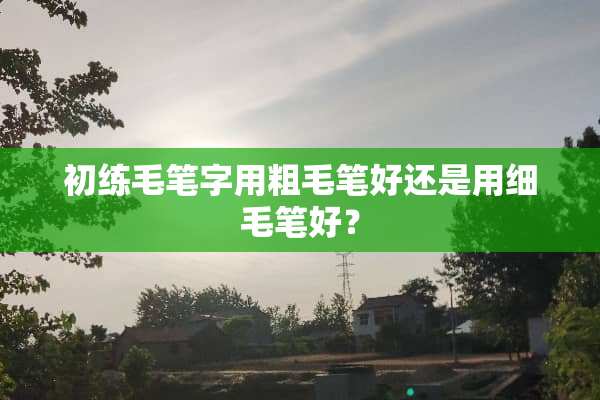 初练毛笔字用粗毛笔好还是用细毛笔好？
