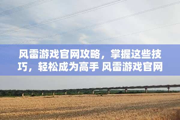 风雷游戏官网攻略，掌握这些技巧，轻松成为高手 风雷游戏官网攻略