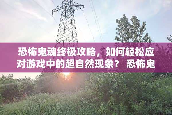 恐怖鬼魂终极攻略，如何轻松应对游戏中的超自然现象？ 恐怖鬼魂的攻略游戏