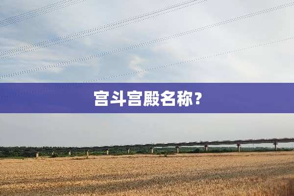 宫斗宫殿名称？