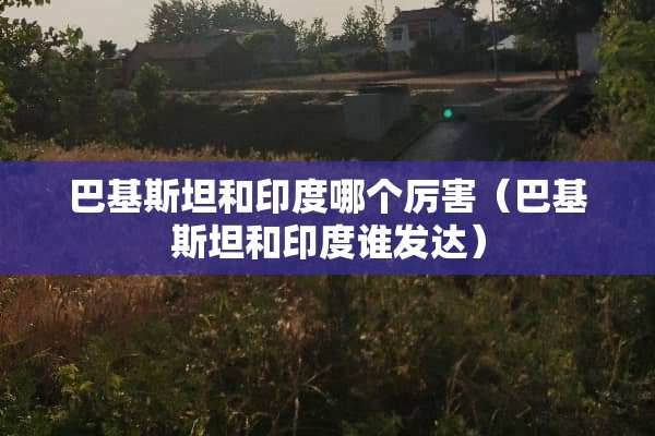 巴基斯坦和印度哪个厉害(巴基斯坦和印度谁发达) 巴基斯坦和印度哪个厉害(巴基斯坦和印度谁发达)