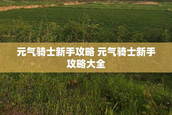 元气骑士新手攻略 元气骑士新手攻略大全 元气骑士新手攻略 元气骑士新手攻略大全